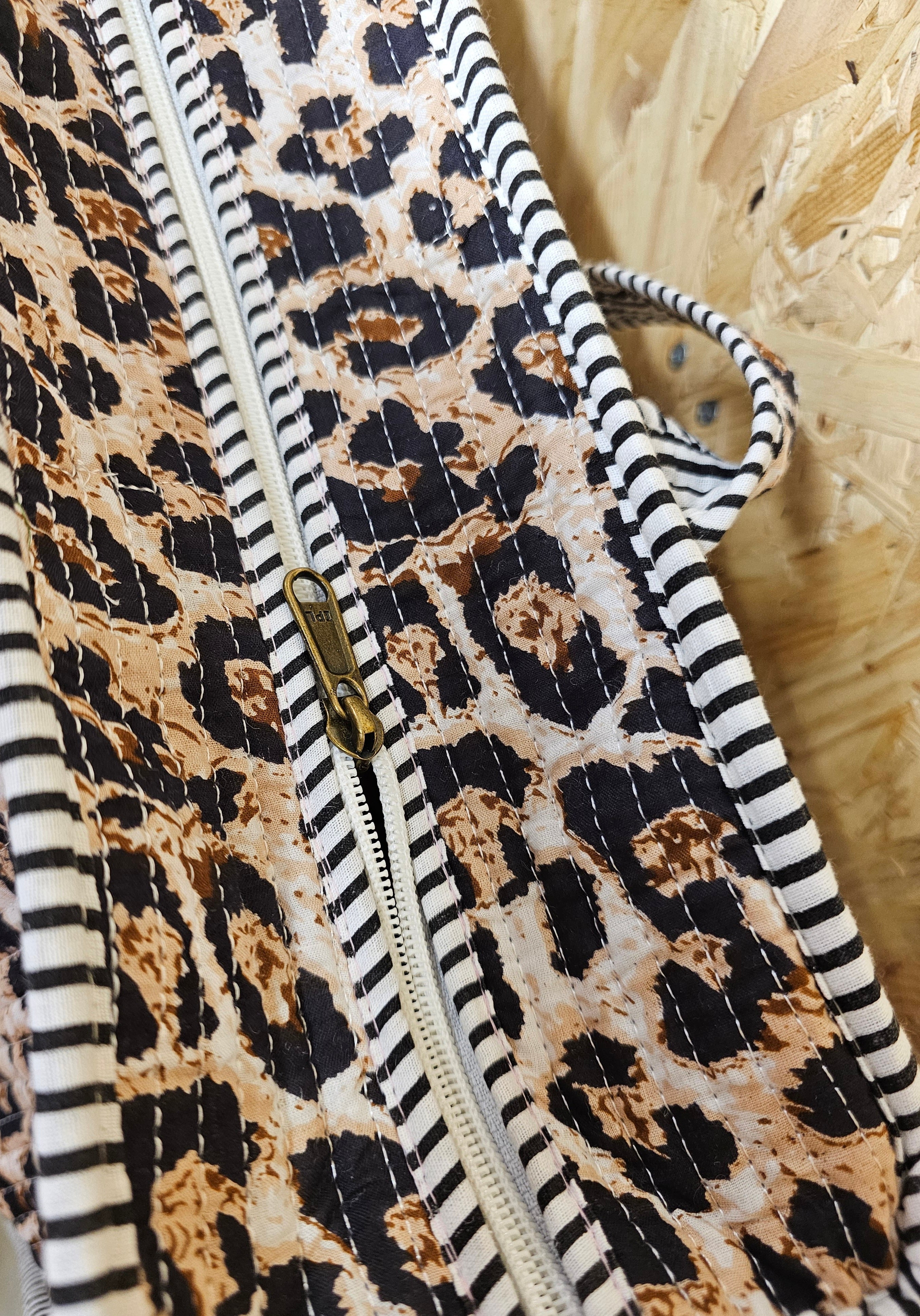 Leopard Print Large Tote Bag