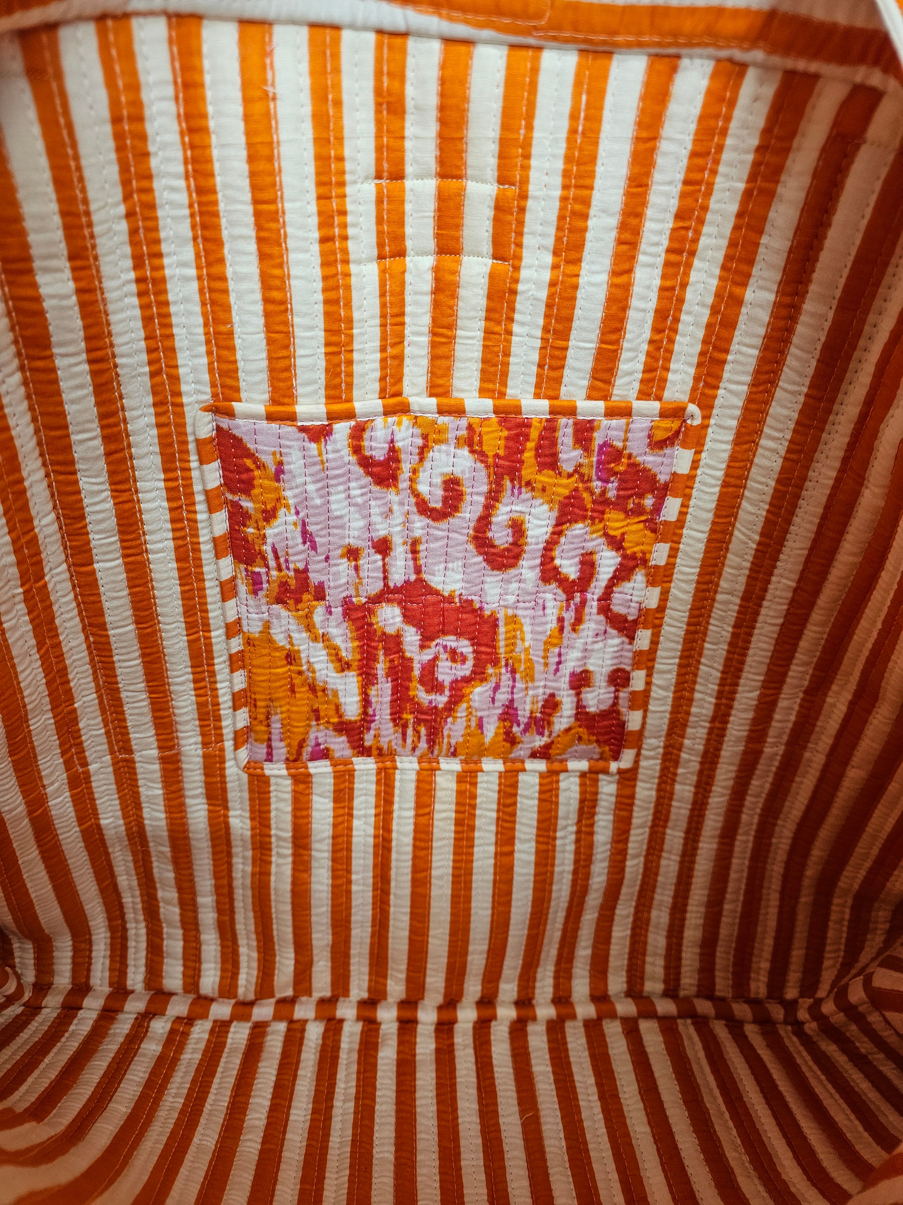 Pink & Orange Marble Large Tote Bag