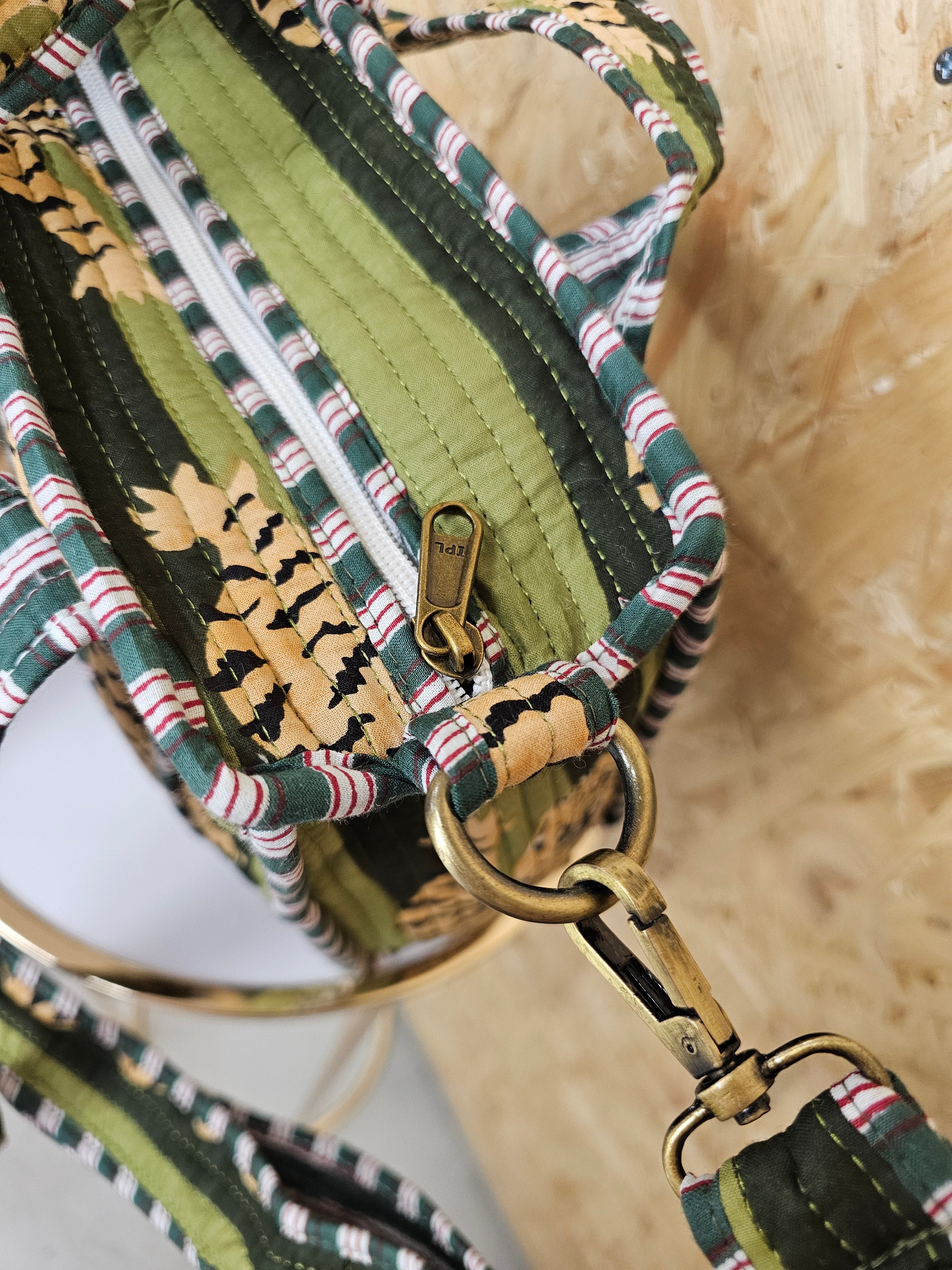 Moss Striped Tiger Mini Tote Bag