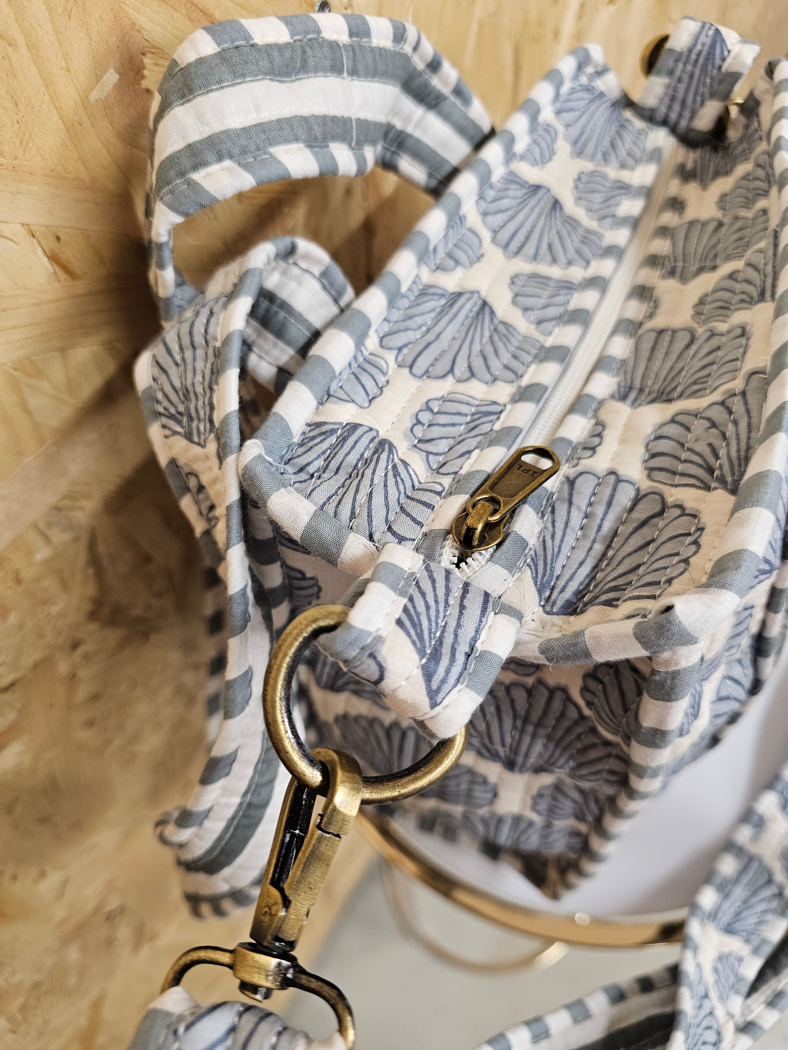 Blue Seashells Mini Tote Bag