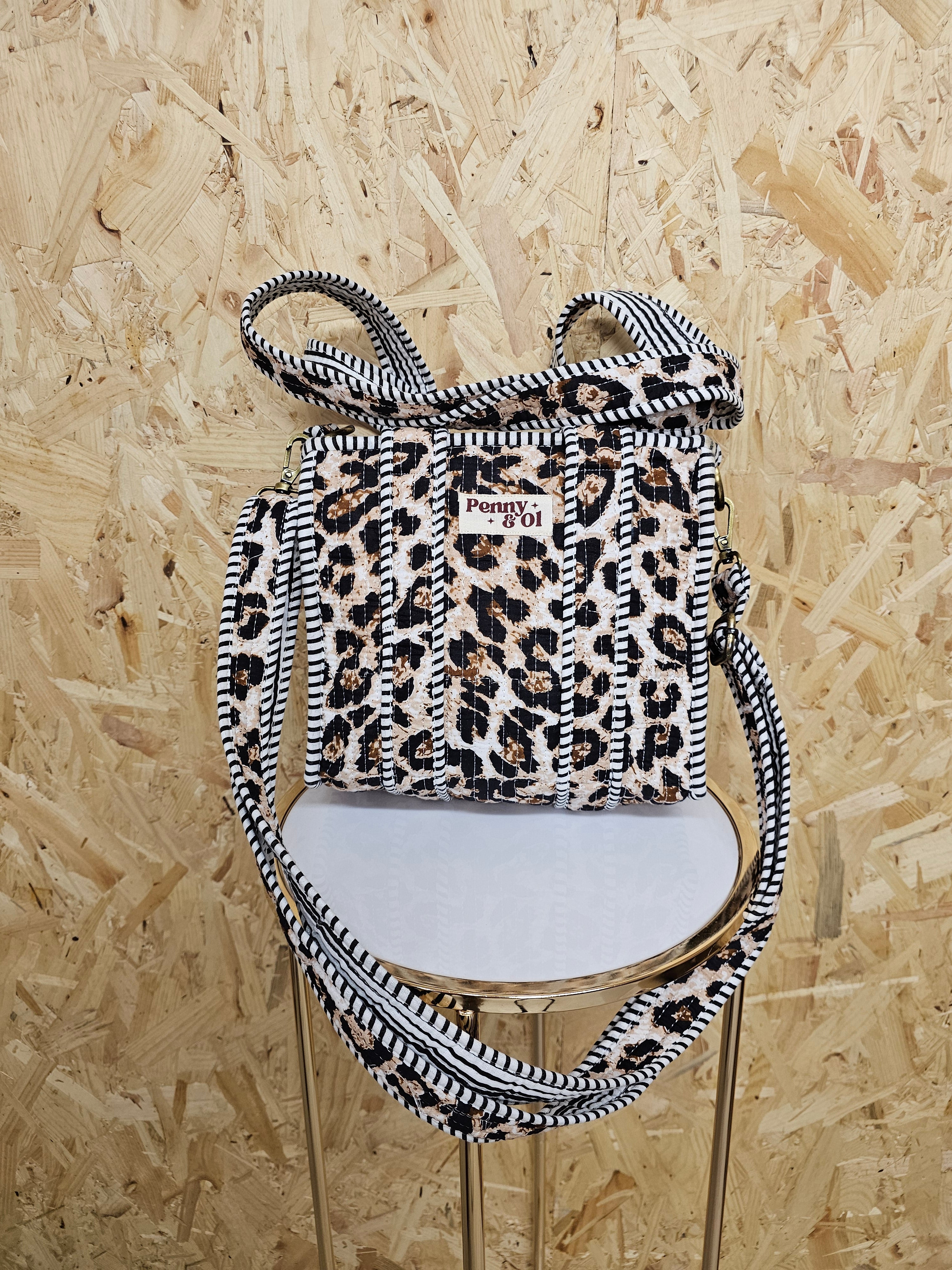 Leopard Print Mini Tote Bag